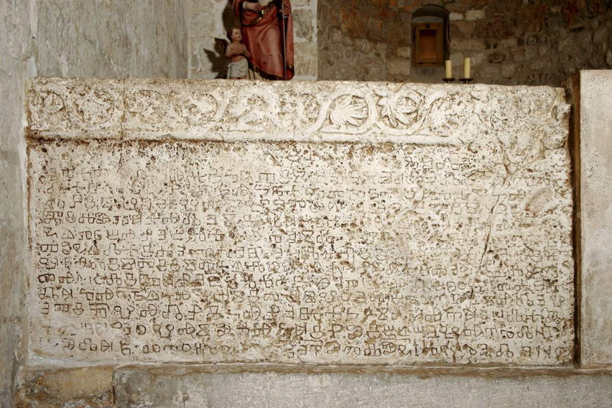 Baška tablet in the church of St. Lucija, Jurandvor