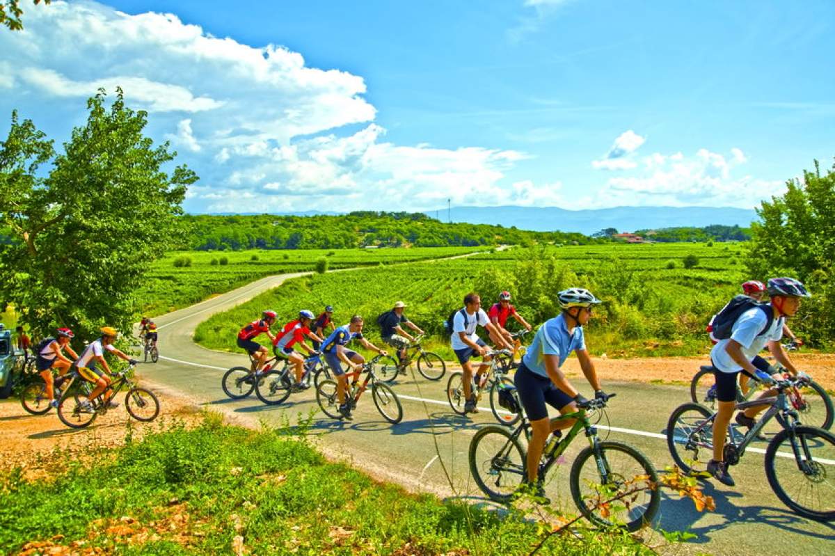 Exploring the island by bicycles