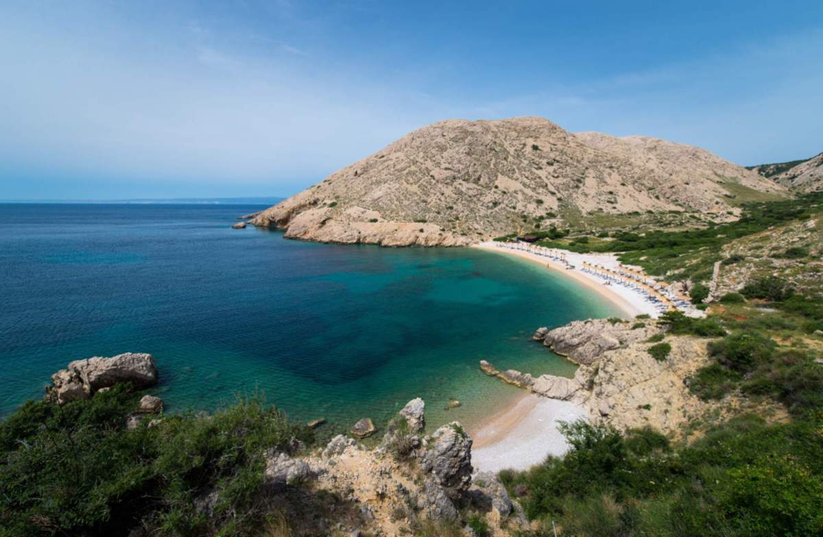 Golden beach on island of Krk