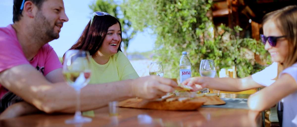 Family time on Krk in an olive grove