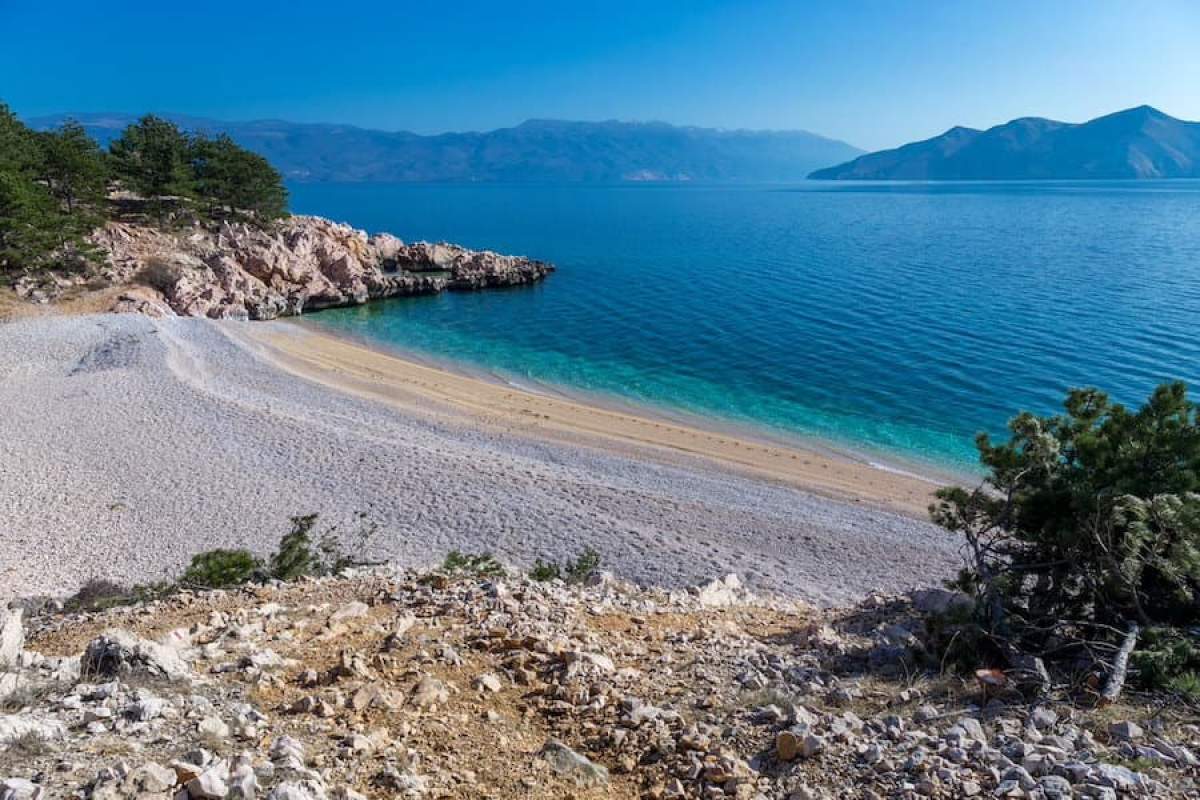 If you are wondering what to see in Krk, the secluded beaches are a great choice