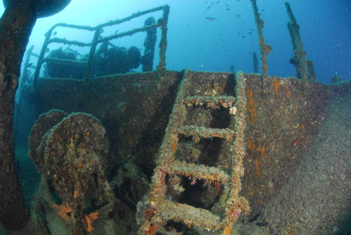 The sunken ship in Šilo