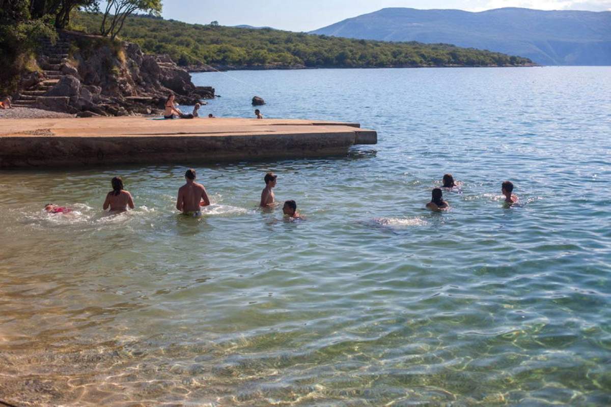 Spiaggia Čavlena sull`isola di Krk