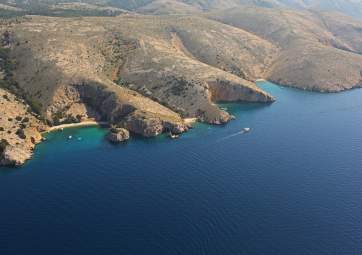 Full-day taxi boat trip to hidden Krk beaches