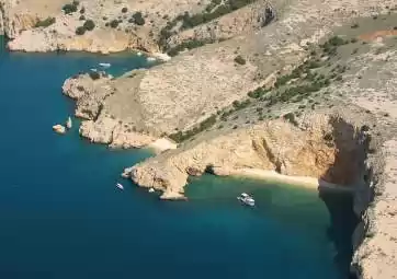 Gita di mezza giornata alle spiagge segrete di Krk in taxi boat privato