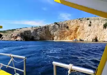 To Blue Cave and Golden Beach by fishing boat