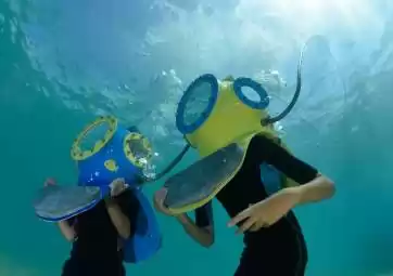 Discovering the underwater world in two